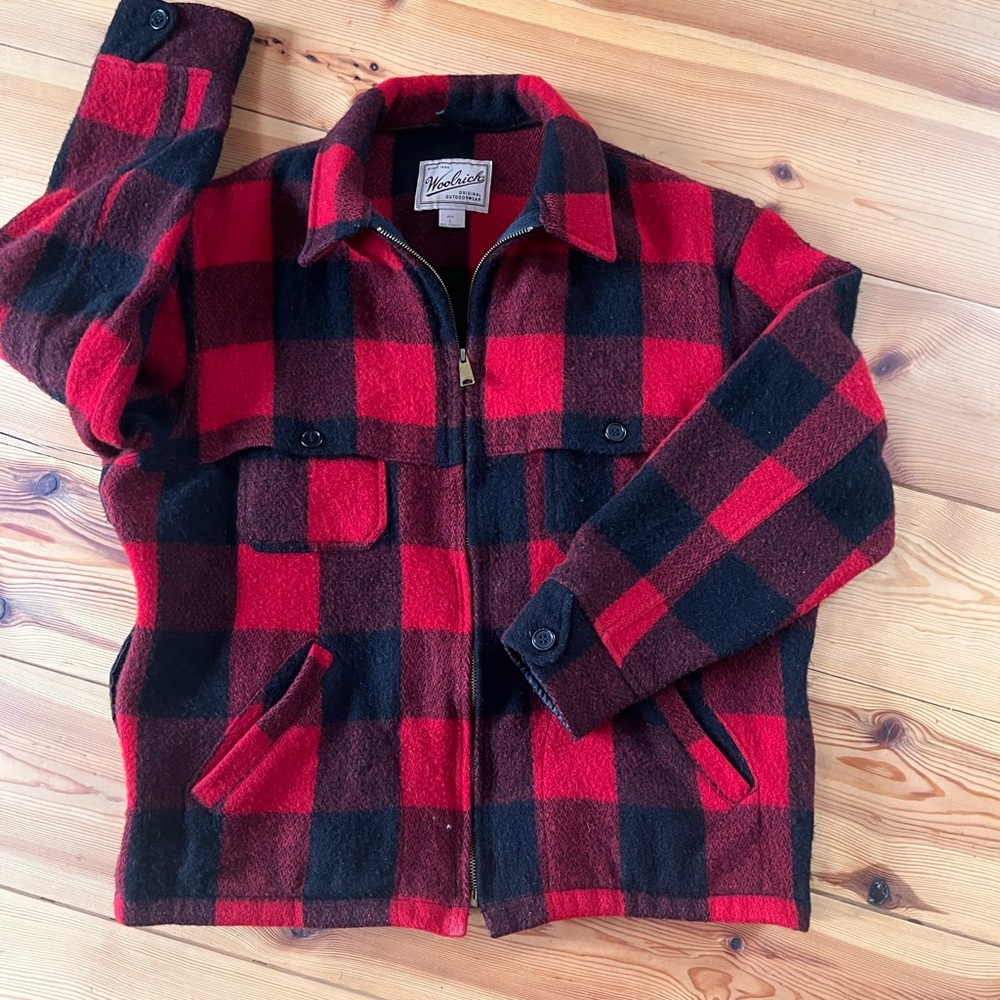 Woolrich vintage wool red and Black Checkered Jacket